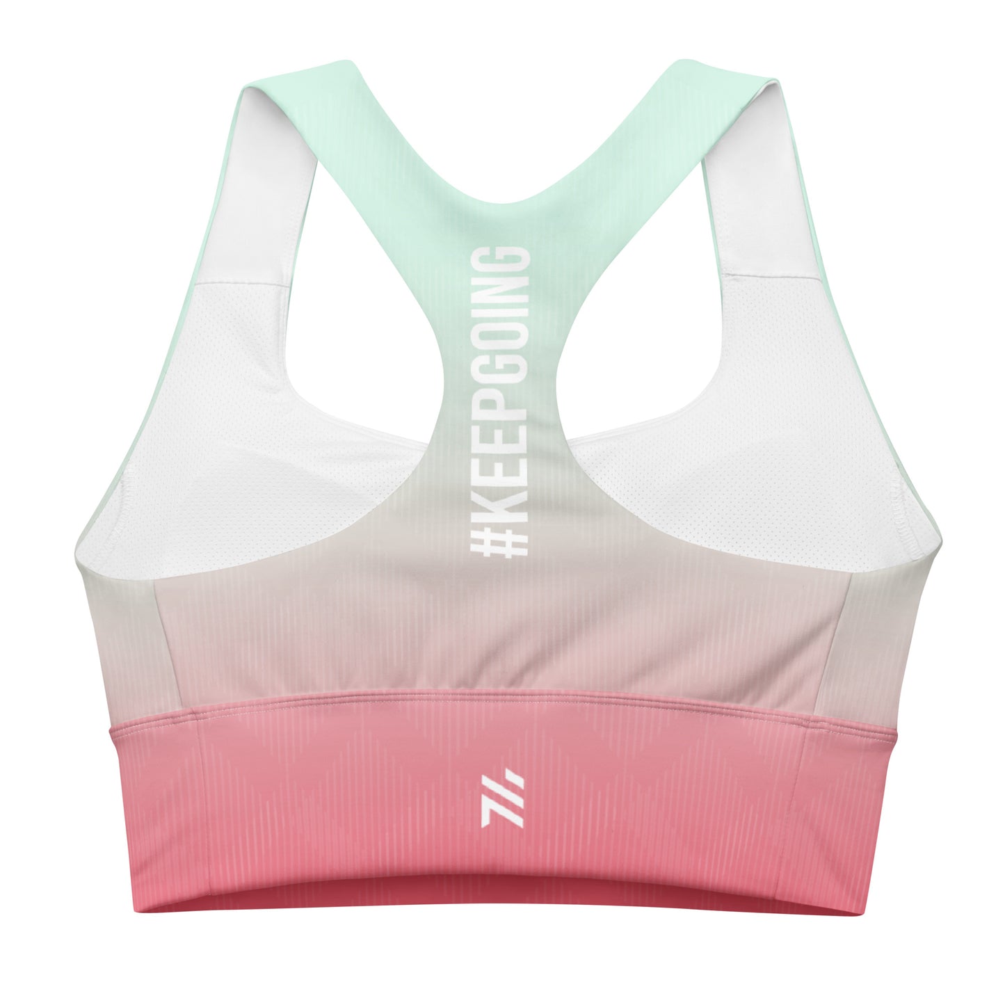 Pink Duo-tone Longline sports bra