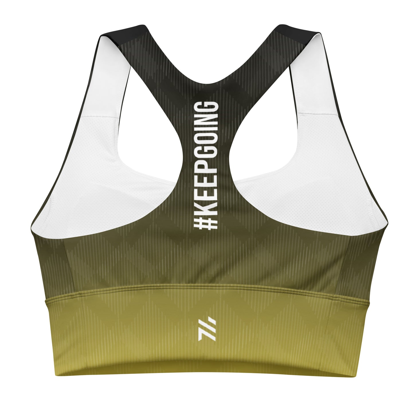 Yellow Duo-tone Longline sports bra