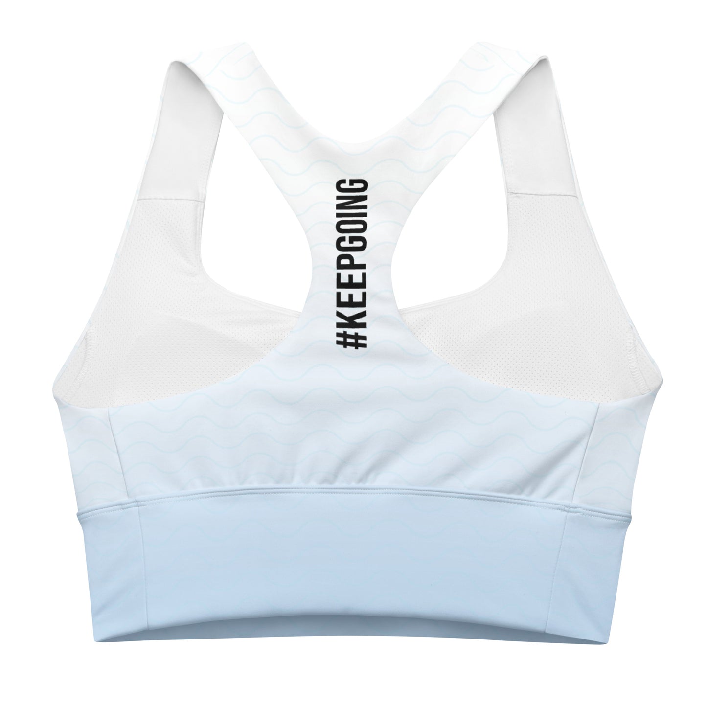 Sky blue Duo-tone Longline sports bra