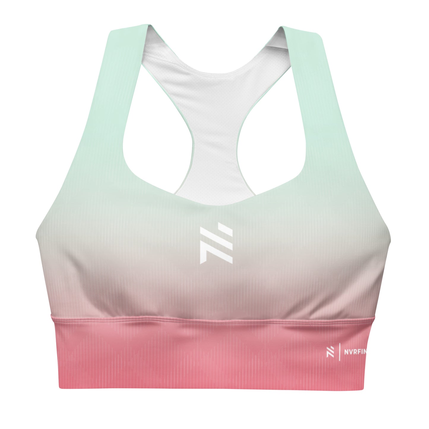 Pink Duo-tone Longline sports bra