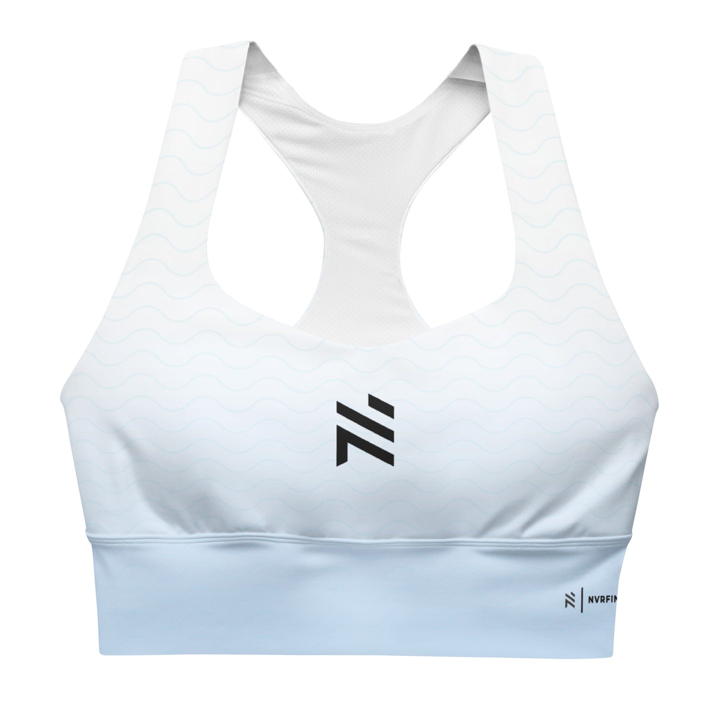 Sky blue Duo-tone Longline sports bra