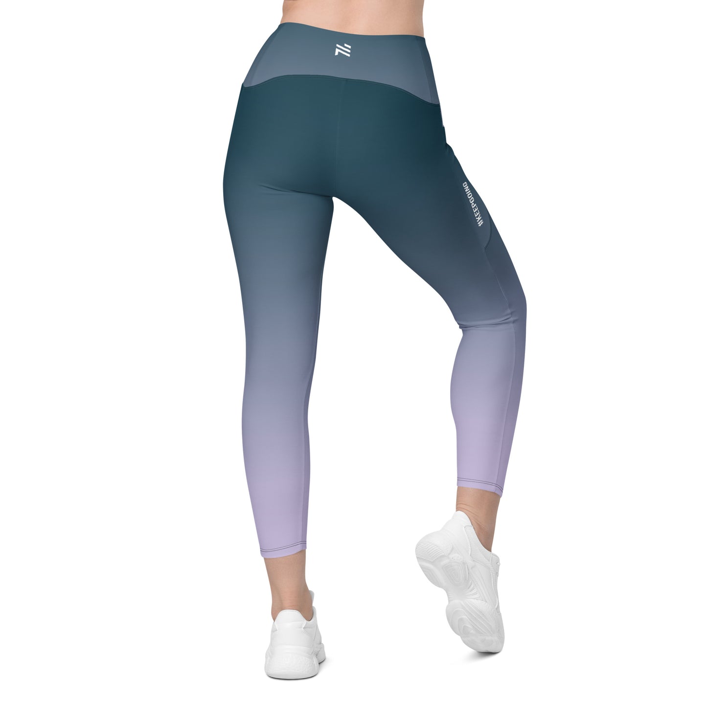 Blue Duo-Tone Leggings w/ pockets