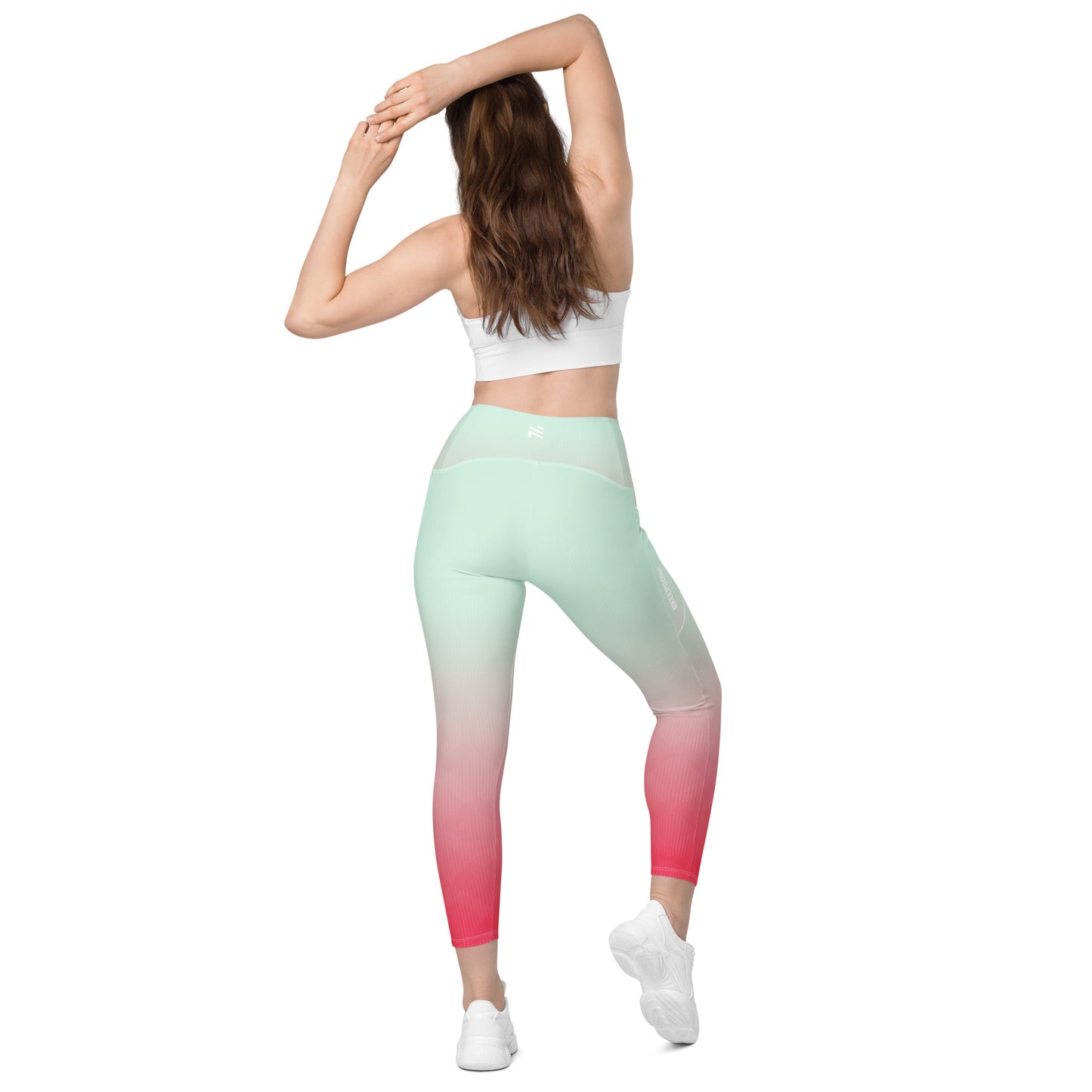 Pink Duo-tone Leggings with pockets