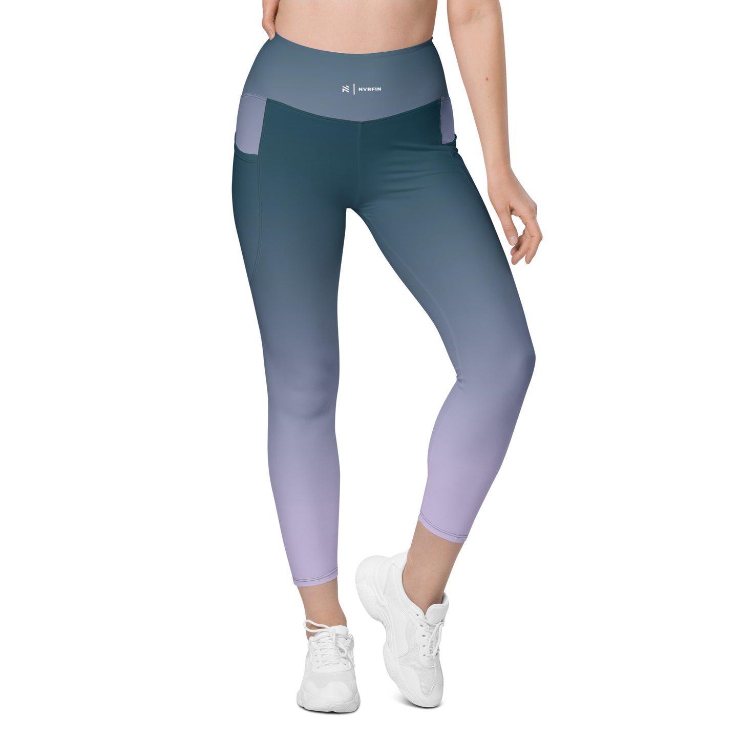 Blue Duo-Tone Leggings w/ pockets