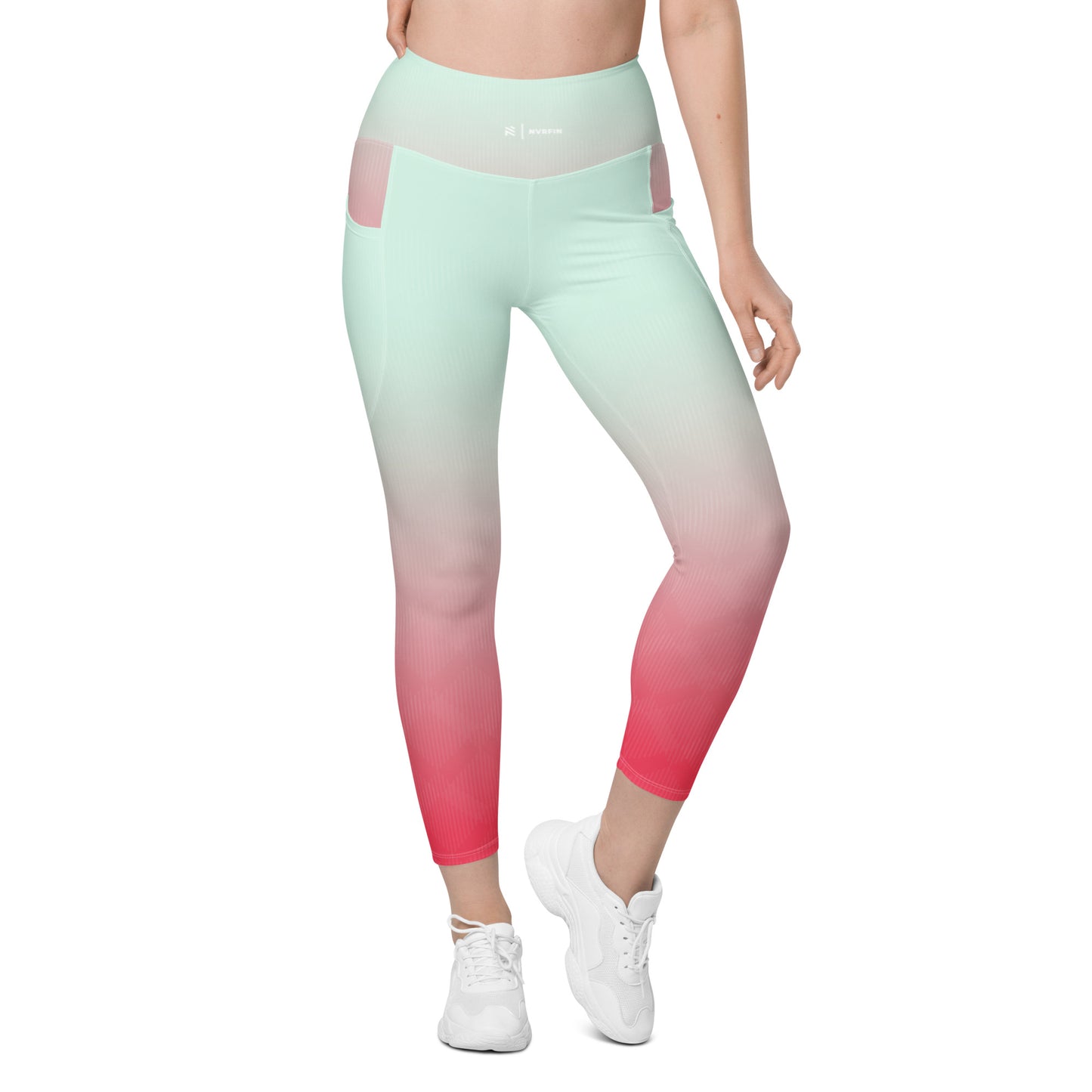 Pink Duo-tone Leggings with pockets