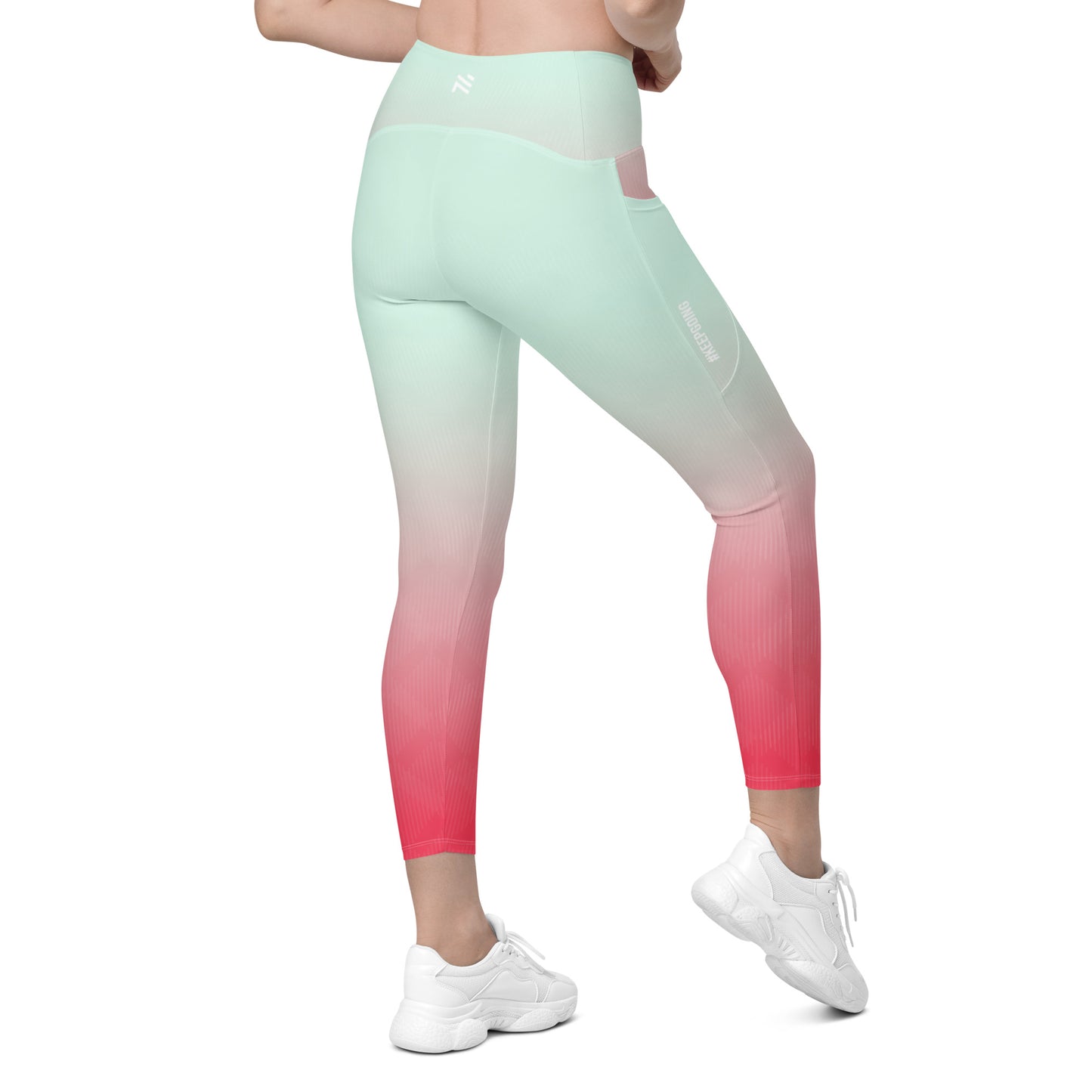 Pink Duo-tone Leggings with pockets