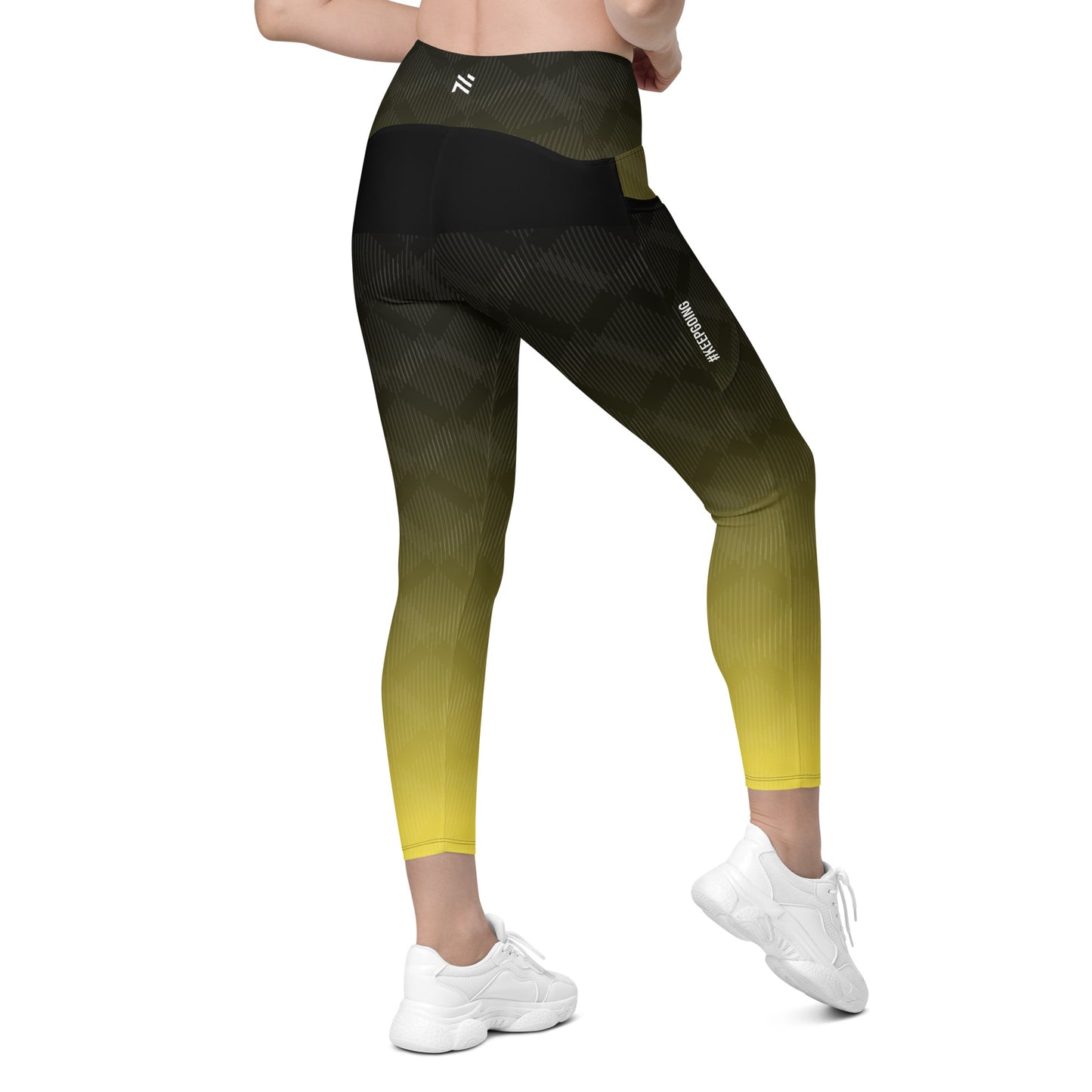 Yellow Duo-tone Leggings with pockets