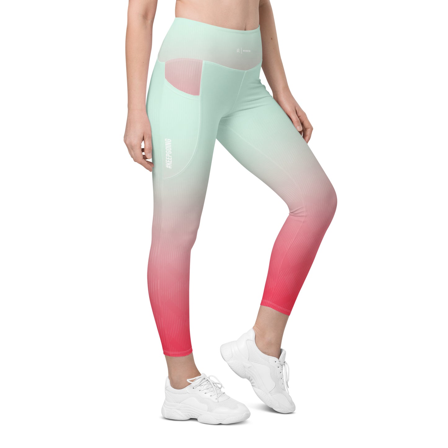 Pink Duo-tone Leggings with pockets