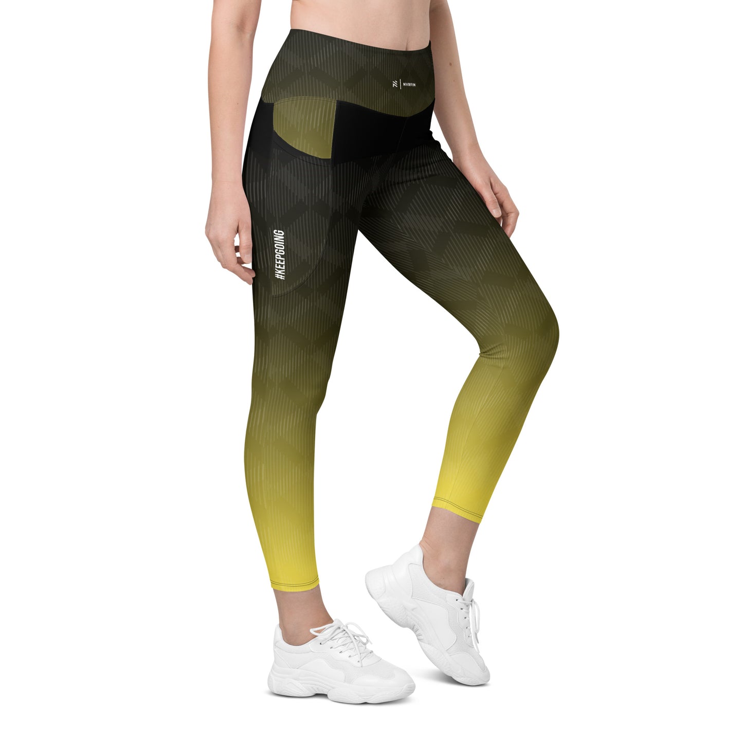 Yellow Duo-tone Leggings with pockets